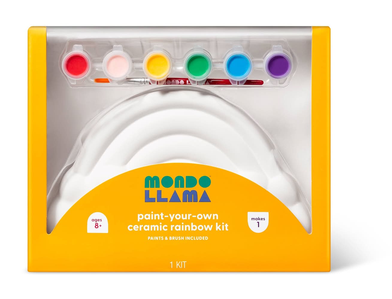 Mondo Llama Paint Your Own Ceramic Rainbow Kit, Assorted
