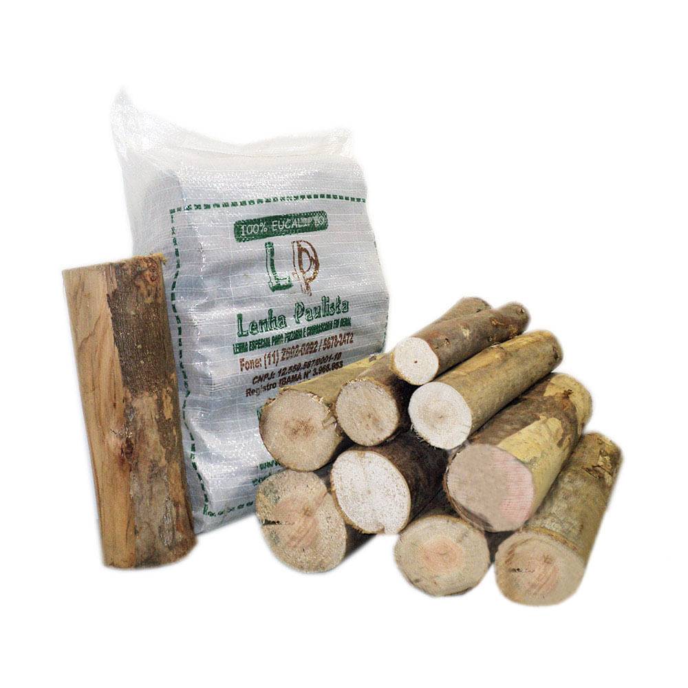 Lp - lenha paulista lenha para lareira 100% de eucalipto (15kg)