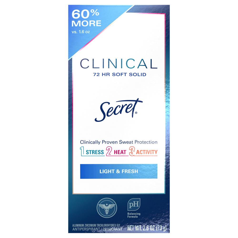 Secret Clinical+ Strength Light & Fresh Antiperspirant (2.6 oz)