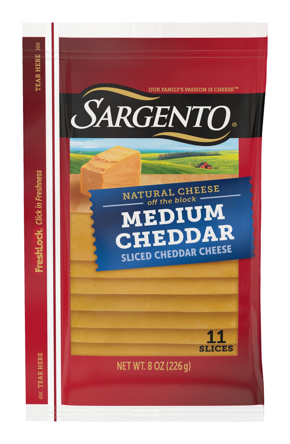 Sargento Sliced Cheddar Cheese, M (8 oz, 11 ct)