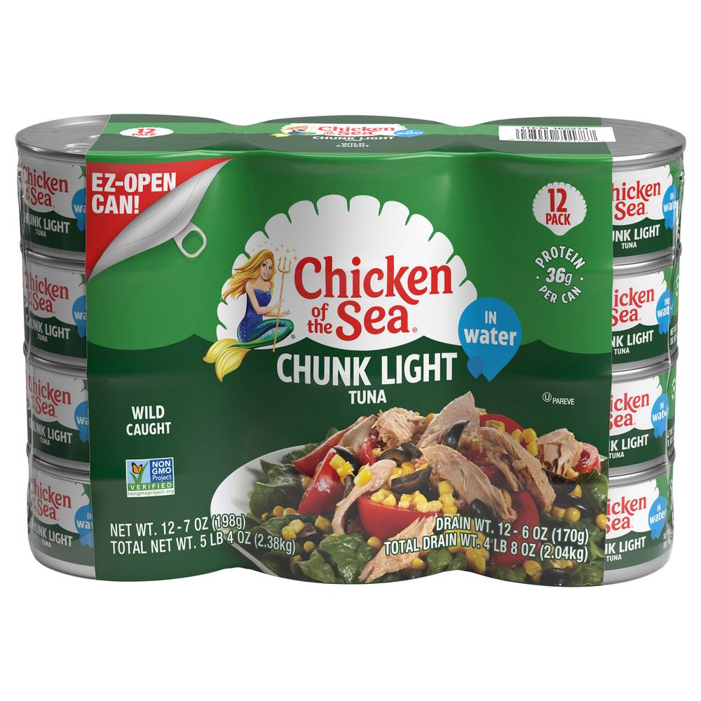 Chicken Of the Sea Chunk Light Tuna in Water (12 x 7 oz)