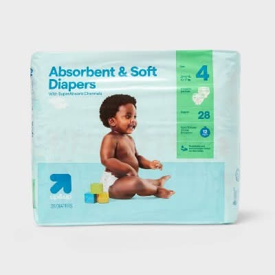 up&up Disposable Diapers, 4 (28 ct)