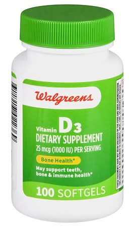 Walgreens Vitamin D3 Softgels (100 ct)