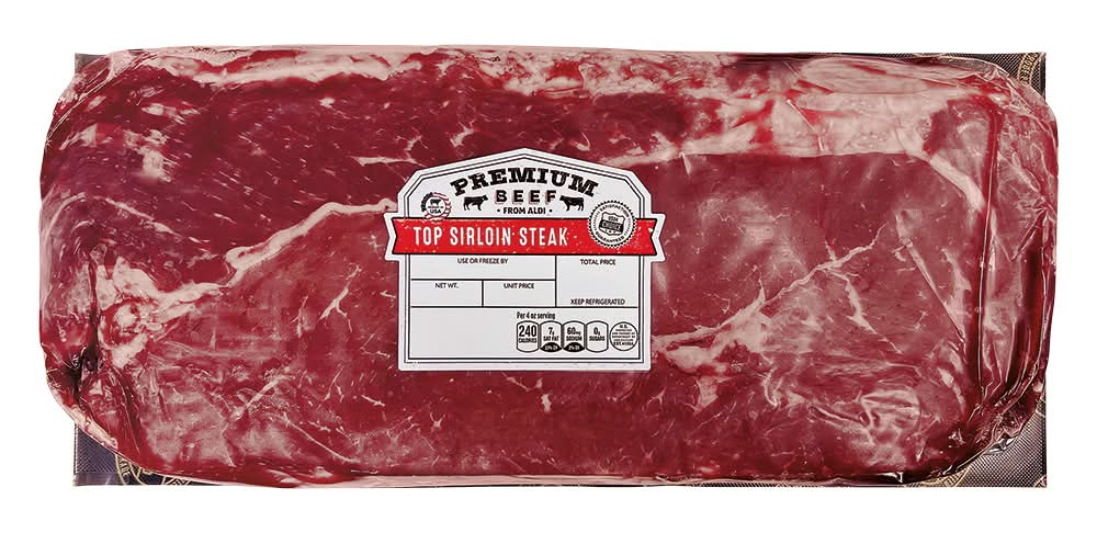 Aldi Premium Top Sirloin Beef Steak (1.8 lbs)