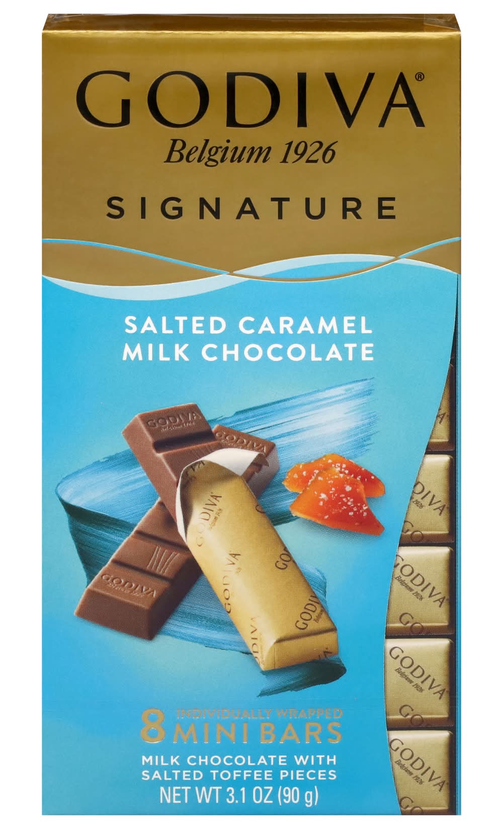 Godiva Signature Salted Caramel Milk Chocolate Mini Bars (3.1 oz)