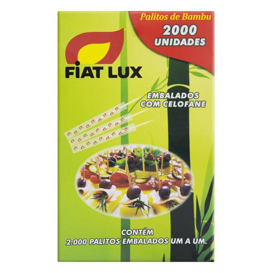 Fiat lux palitos de bambu embalados com celofane (2000 un)