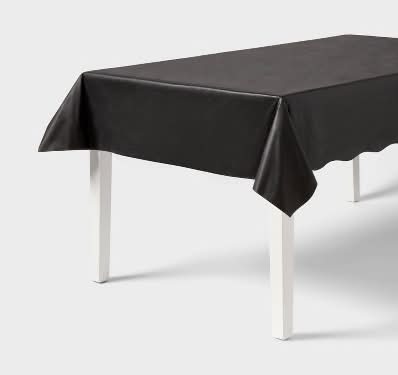 Spritz Solid Table Cover, 54" x 108", Black