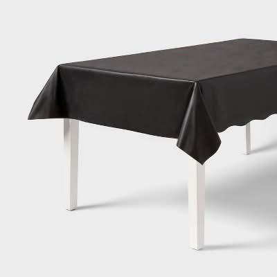 Spritz Solid Table Cover, 54" x 108", Black