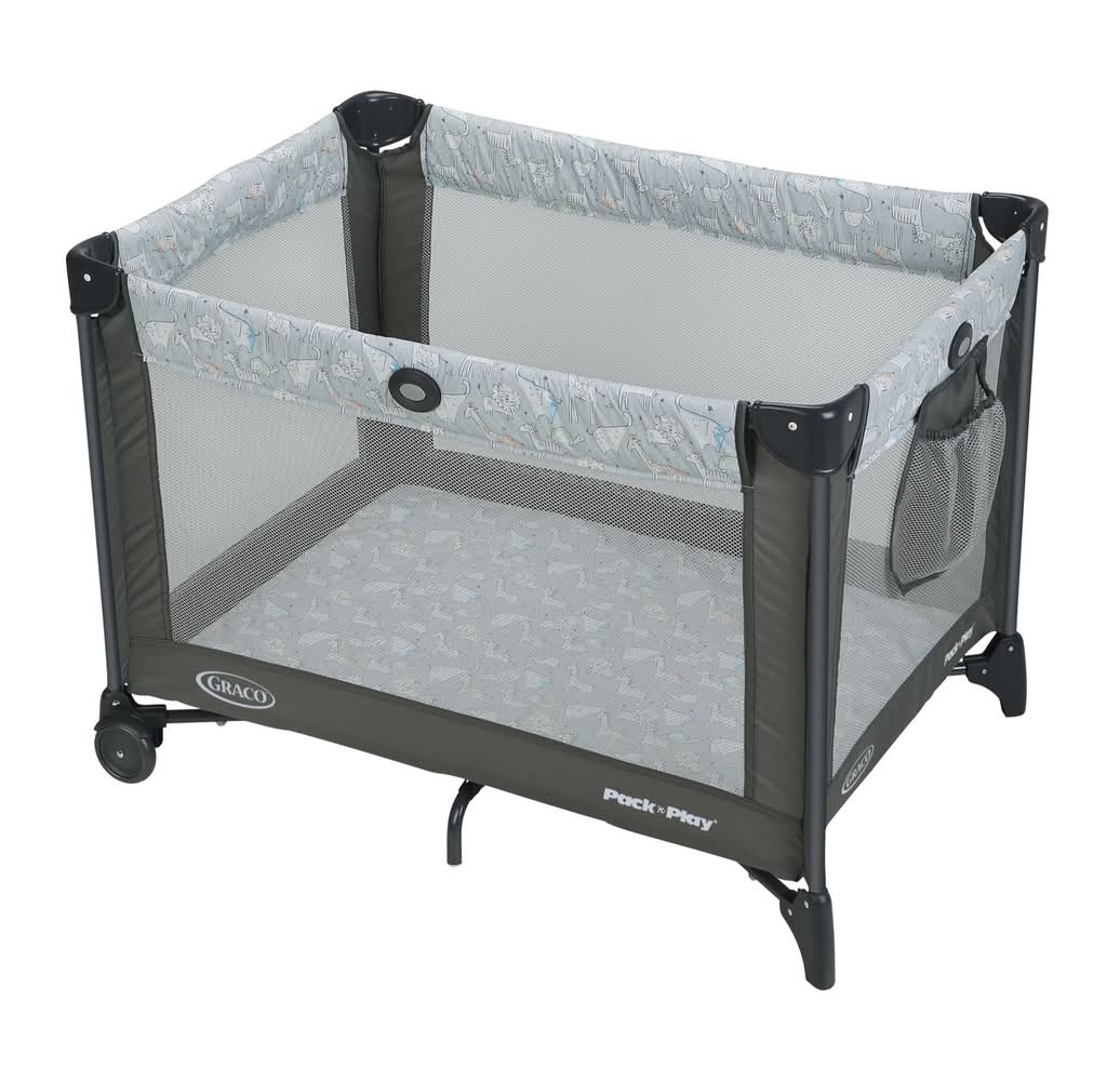 Graco Pack 'N Play Portable Baby Playard, Light Gray/Black