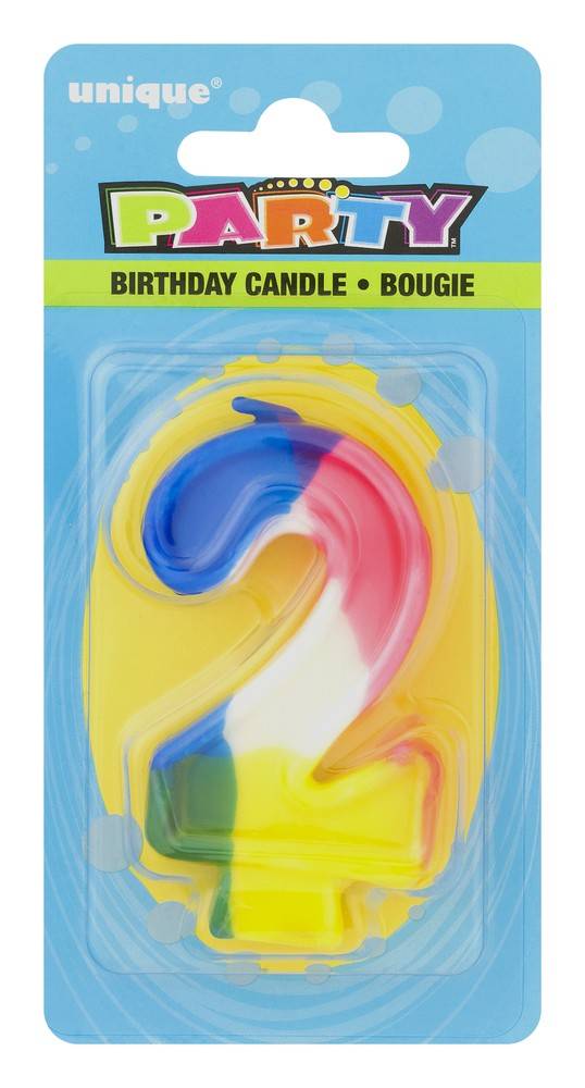 Unique No. 2 Party Birthday Candle (1 candle)