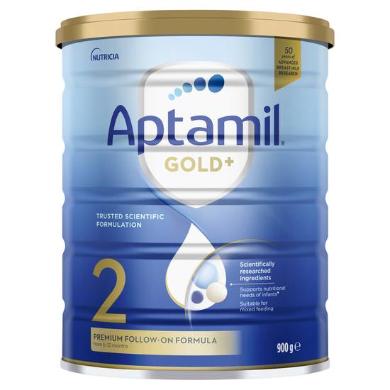 Aptamil Gold+ 2 Baby Follow - on Formula From 6-12 Months 900g