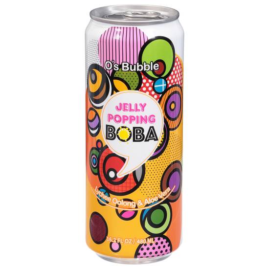 O's Bubble Jelly Popping Boba Tea (16.2 fl oz) ( lychee oolong & aloe vera)