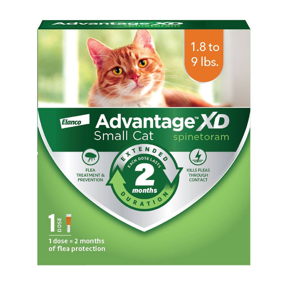 Advantage® XD 1.8-9 lbs Small Cat Flea Prevention & Treatment (Size: 1 Count)