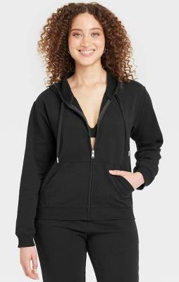 Auden Fleece Zip-Up Sweatshirt, Women, XXL, Black