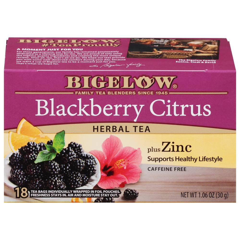 Bigelow Caffeine Free Herbal Tea (18 ct, 1.06 oz) (blackberry citrus-zinc)