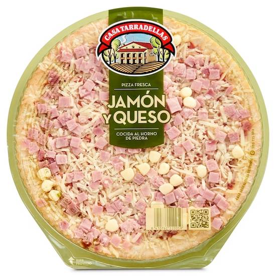 Pizza jamón y queso Casa Tarradellas bandeja 405 g