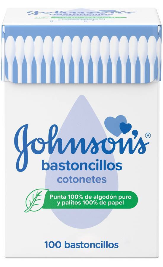 JOHNSON´S bastoncillos de algodón bote 100 uds