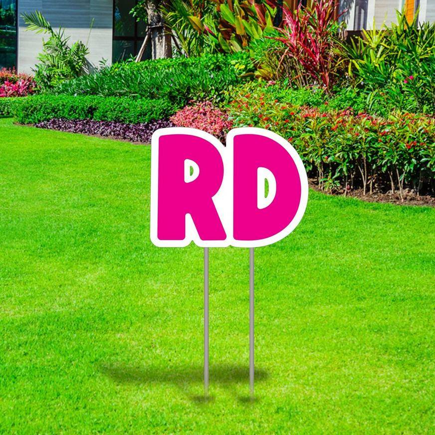 Pink Ordinal Indicator (RD) Corrugated Plastic Yard Sign, 12in
