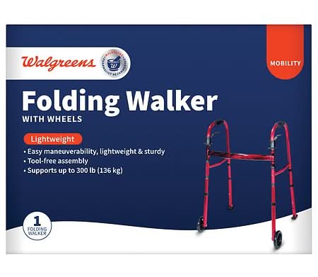 Walgreens Walker With Folding Wheels