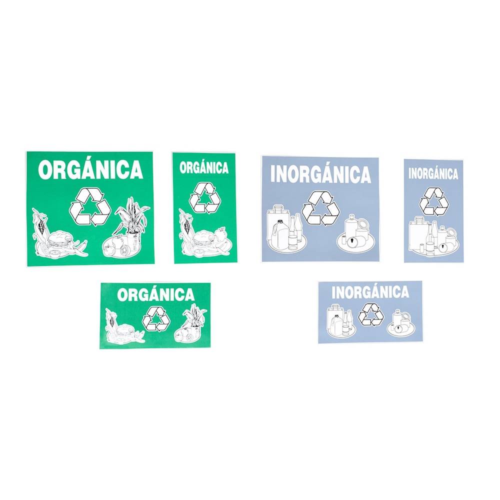 Hy-ko etiquetas vinilo plástico reciclado (6 piezas)