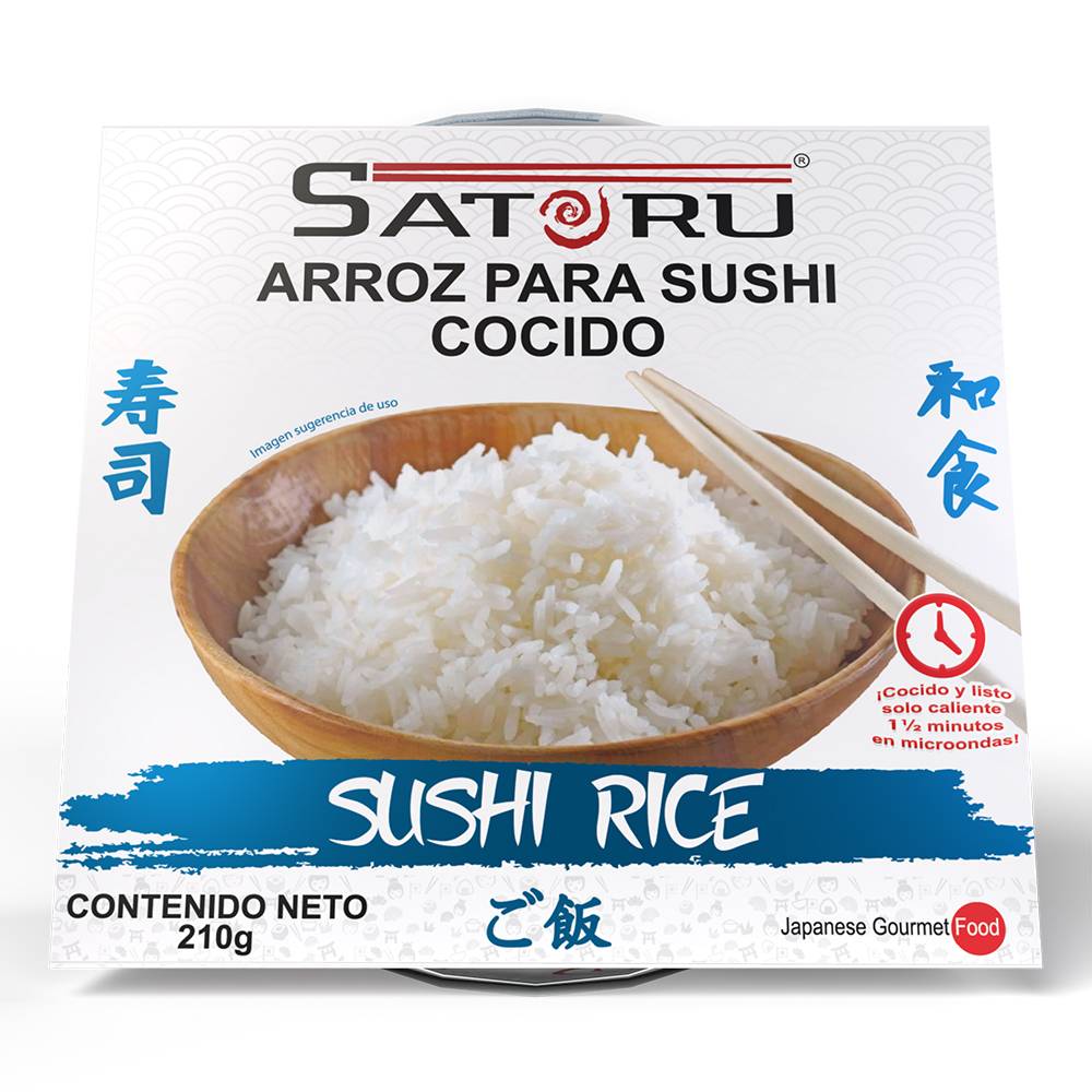 Satoru arroz cocido para sushi (caja 210 g)