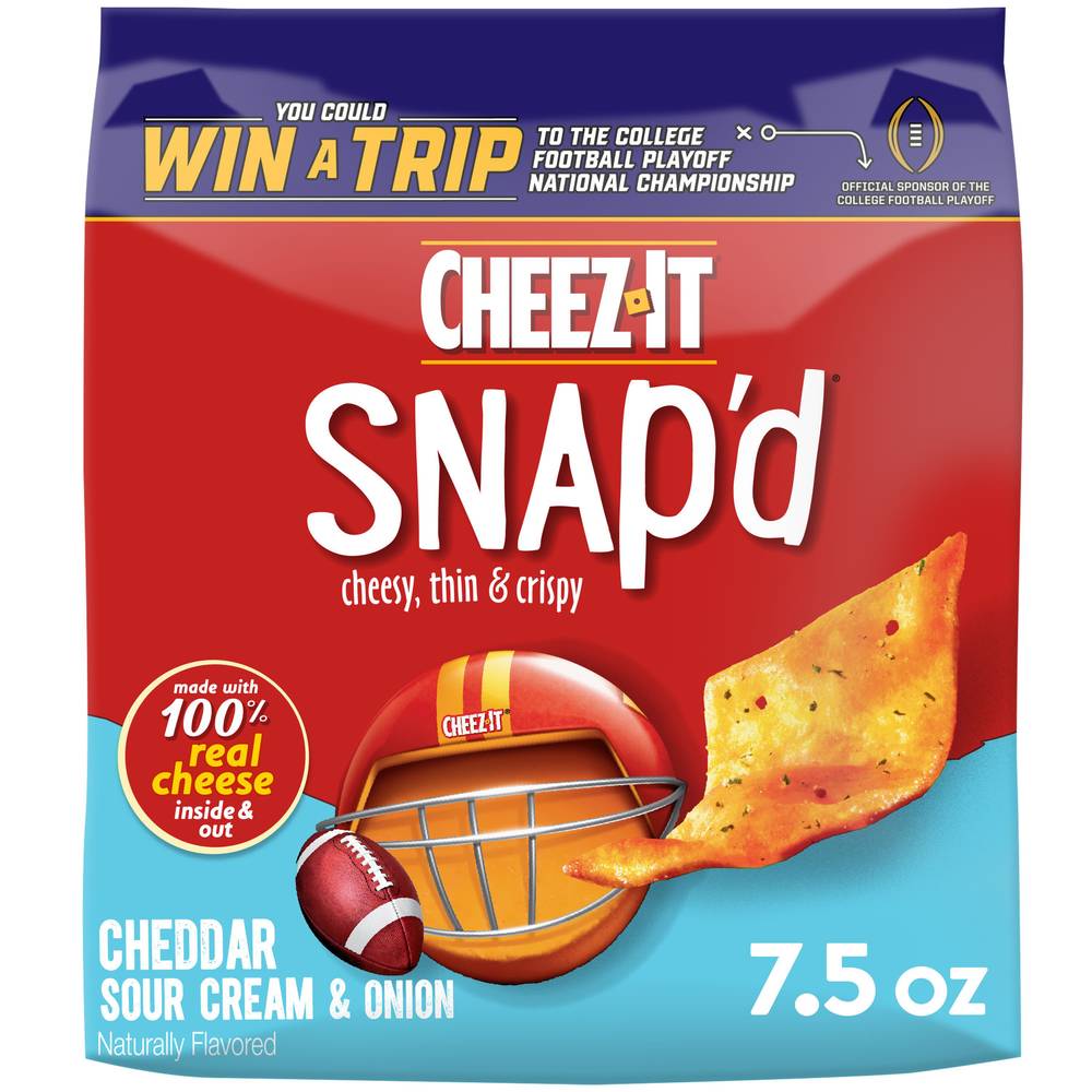 Cheez-It Snap'd Cheddar Sour Cream Onion Cheesy Baked Snacks