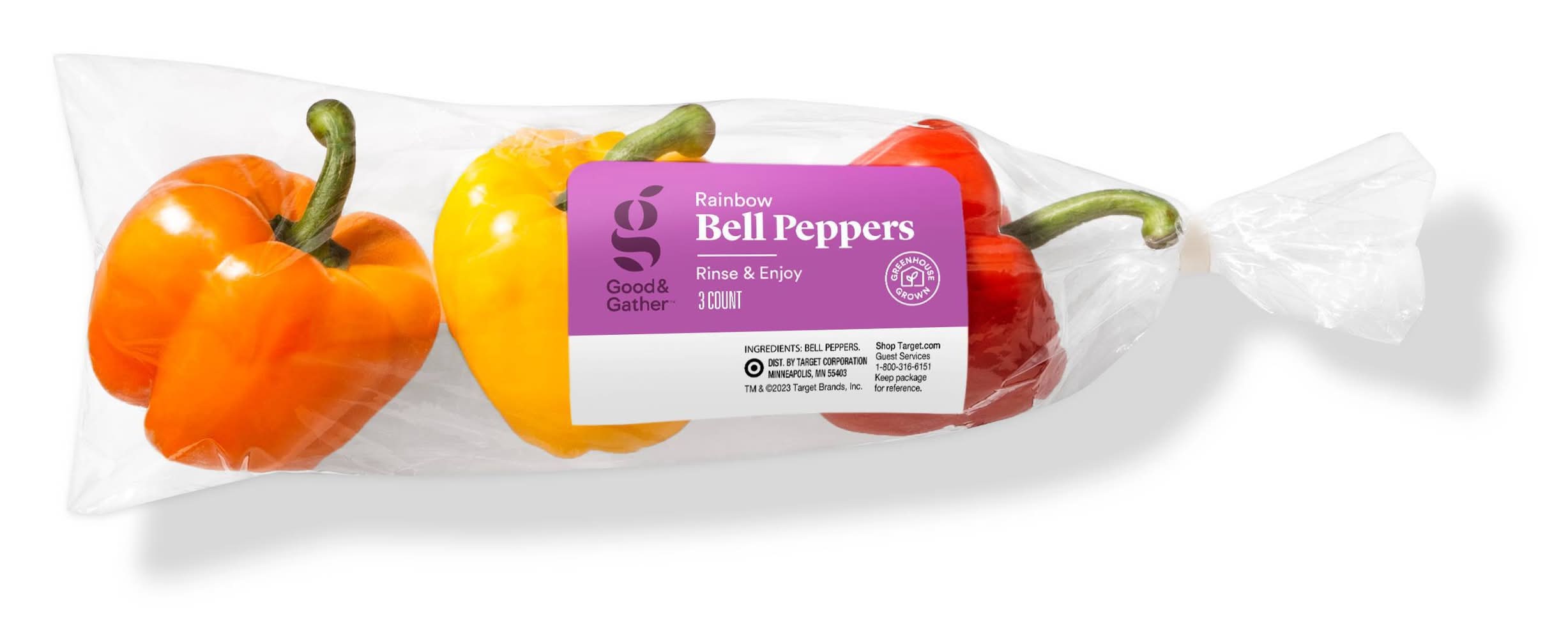 Good & Gather Tri-Colored Bell Peppers (16 oz, 3 ct)