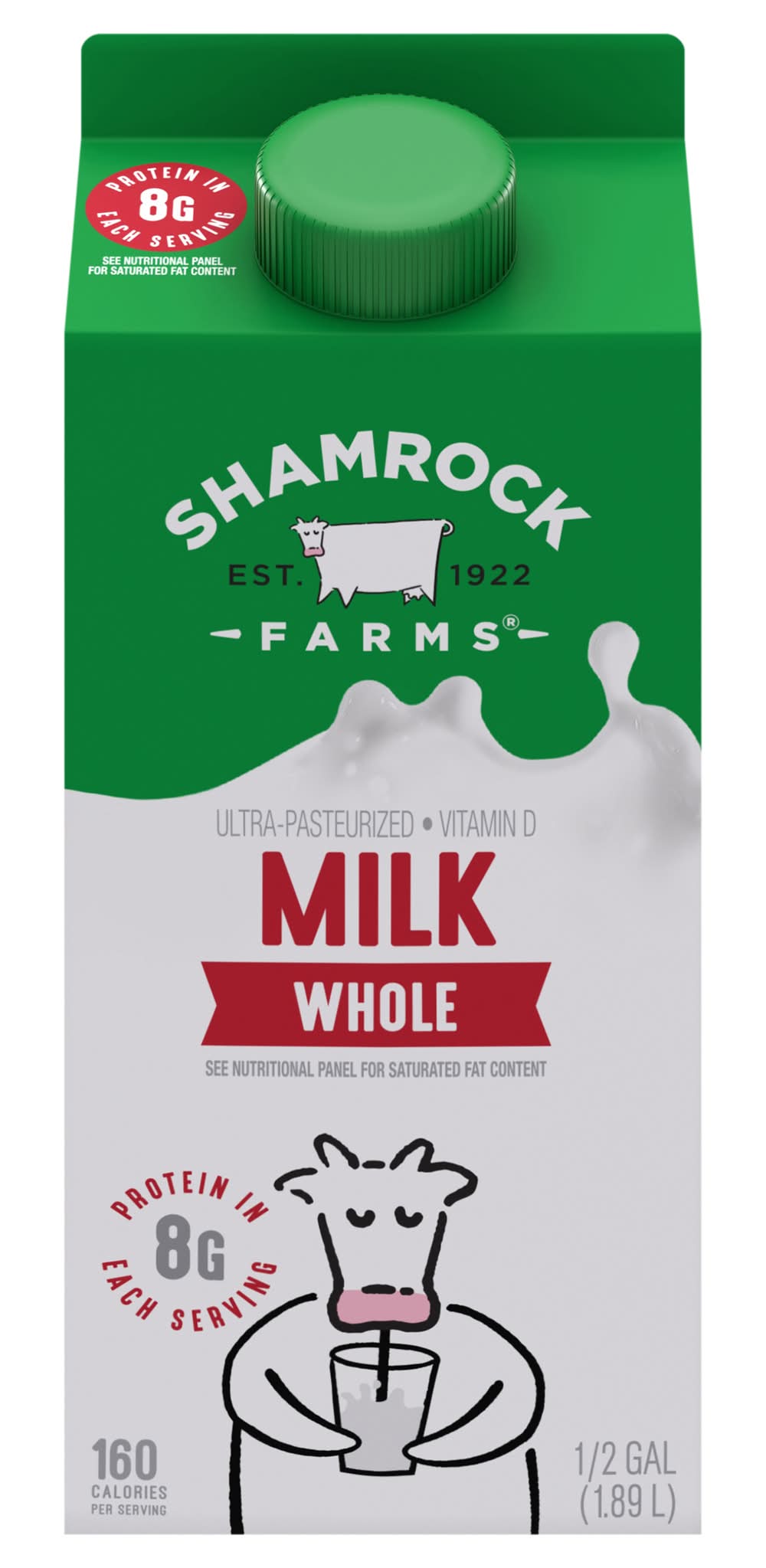 Shamrock Farms Vitamin D Whole Milk (0.5 gal)