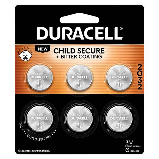 Duracell 2032 3v Lithium Coin Battery (6 ct)