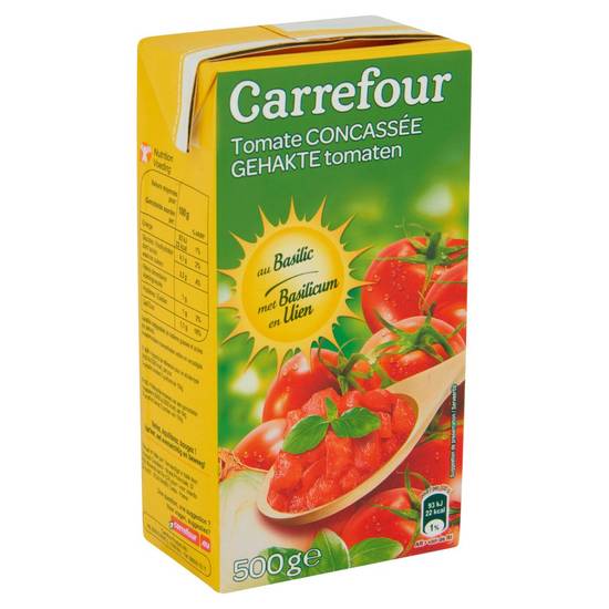 Carrefour Classic'' Pulpe de Tomates Basilic & Oignons 500 g