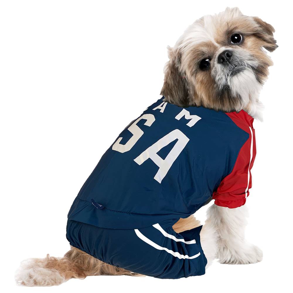Team USA Dog Tracksuit (Color: Multi Color, Size: Small)