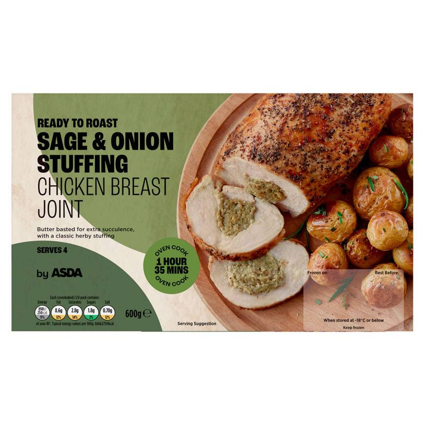 ASDA Sage & Onion Stuffing Chicken Breast Joint (600g)