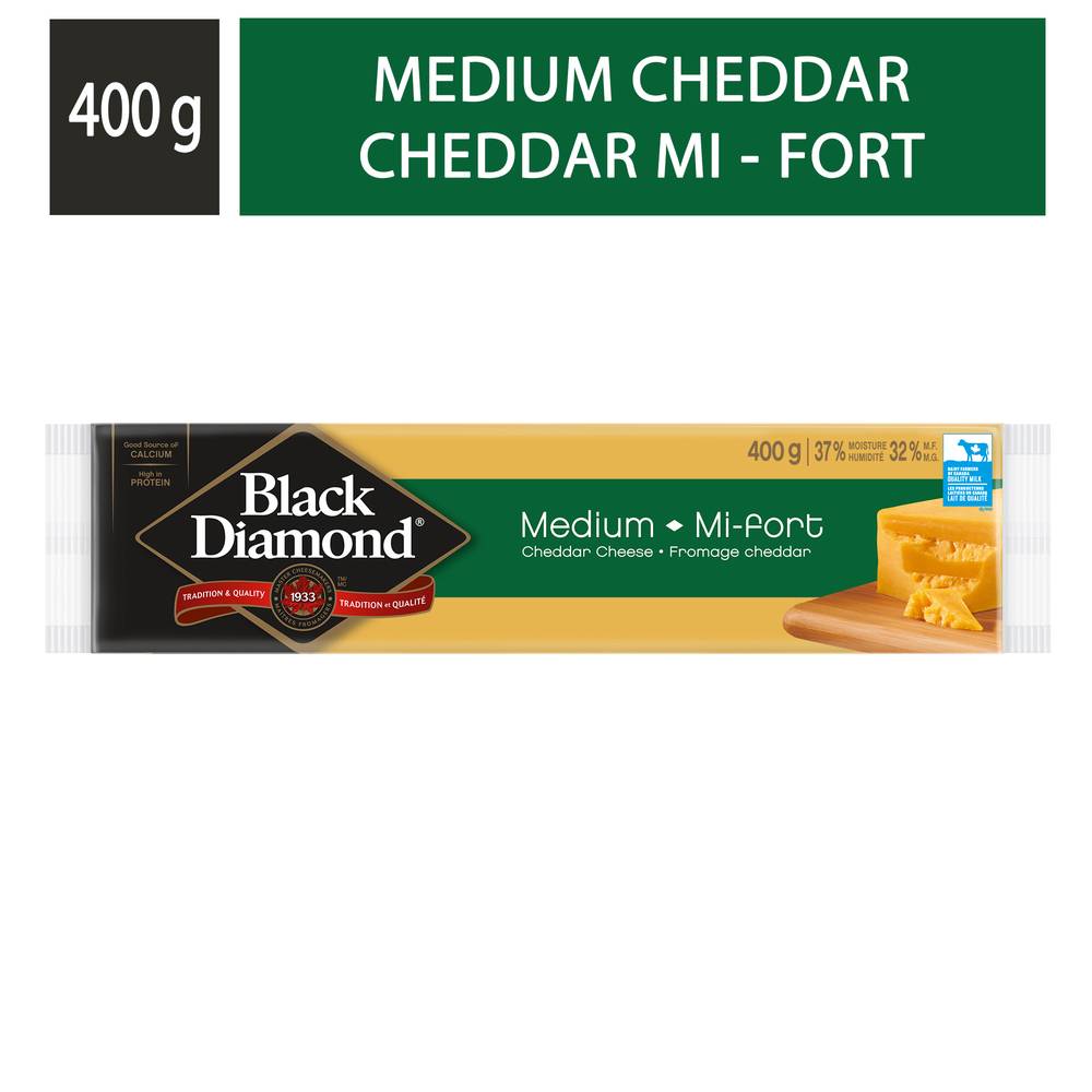 Black Diamond Medium Cheddar Cheese (400 g)