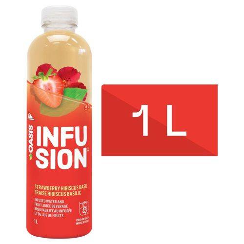 Oasis Strawberry hibiscus basil flavoured water, infusion Delivery Near