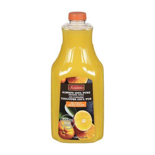 Irresistibles 100% pur orange sans pulpe (1.54 l) - no pulp 100% pure orange juice (1.54 l)