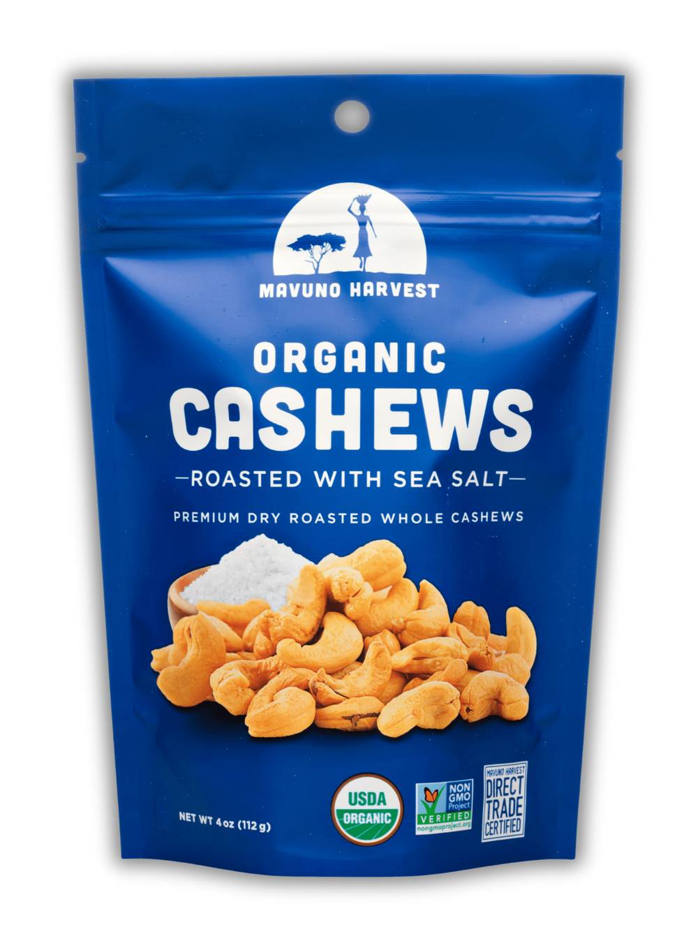 Mavuno Harvest Organic Cashews Roasted With Sea Salt (4 oz)