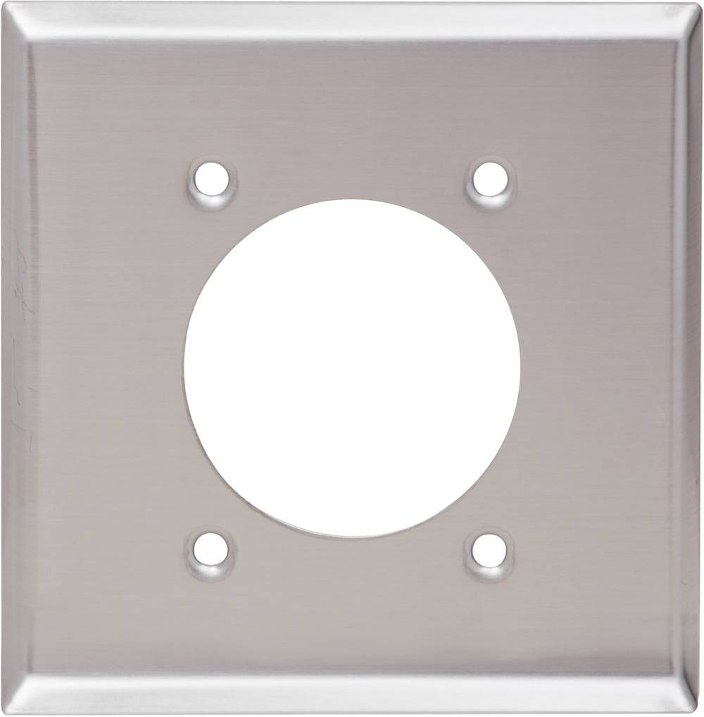 Utilitech 1-Gang Standard Size Stainless Steel Stainless Steel Indoor Round Wall Plate | 85SBS