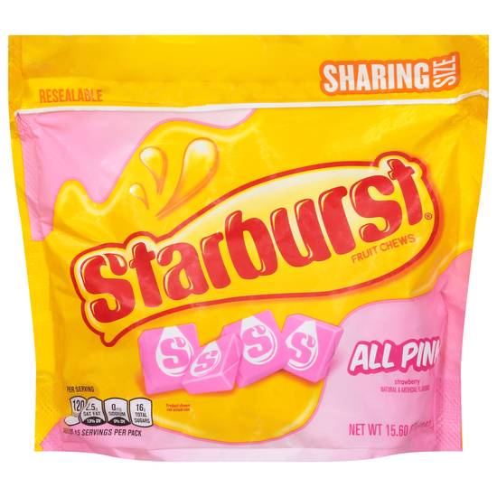 Mars Wrigley Tarburst All Pink Chewy Candy Stand Up Pouch (15.6 ounce)