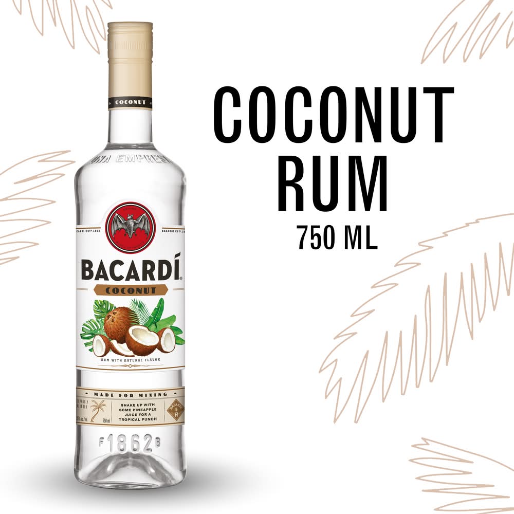 Bacardí Gluten Free Rum, Coconut (750 ml)