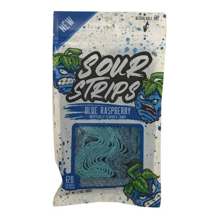 Sour Strips Blue Raspberry Sour Belts (3.9 oz)