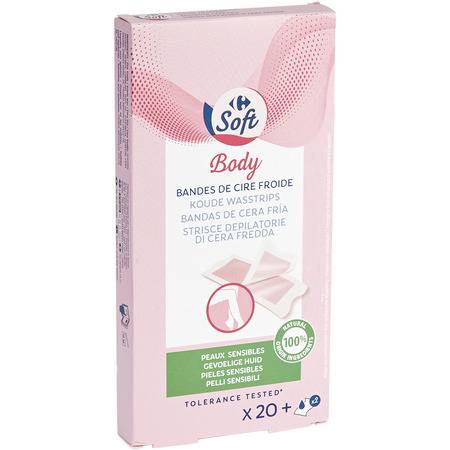 Carrefour bandes de cire froide jambes (20 pièces)