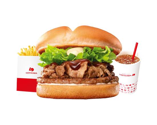 【セット】牛カルビバーガー Beef Kalbi Burger Set