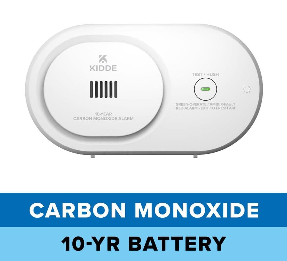 Kidde 10-Year Battery Carbon Monoxide Detector With Led Status Indicators, Cob10