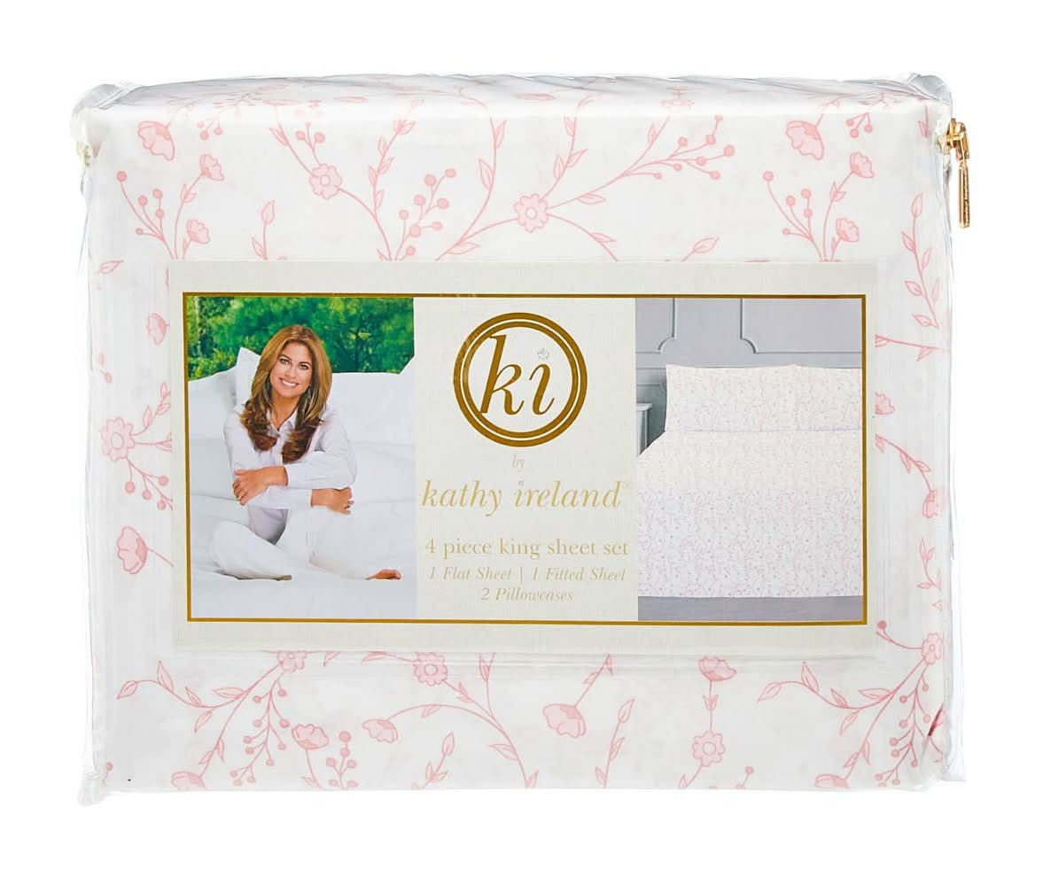 Kathy Ireland 4-Piece King Sheet Set Assorted