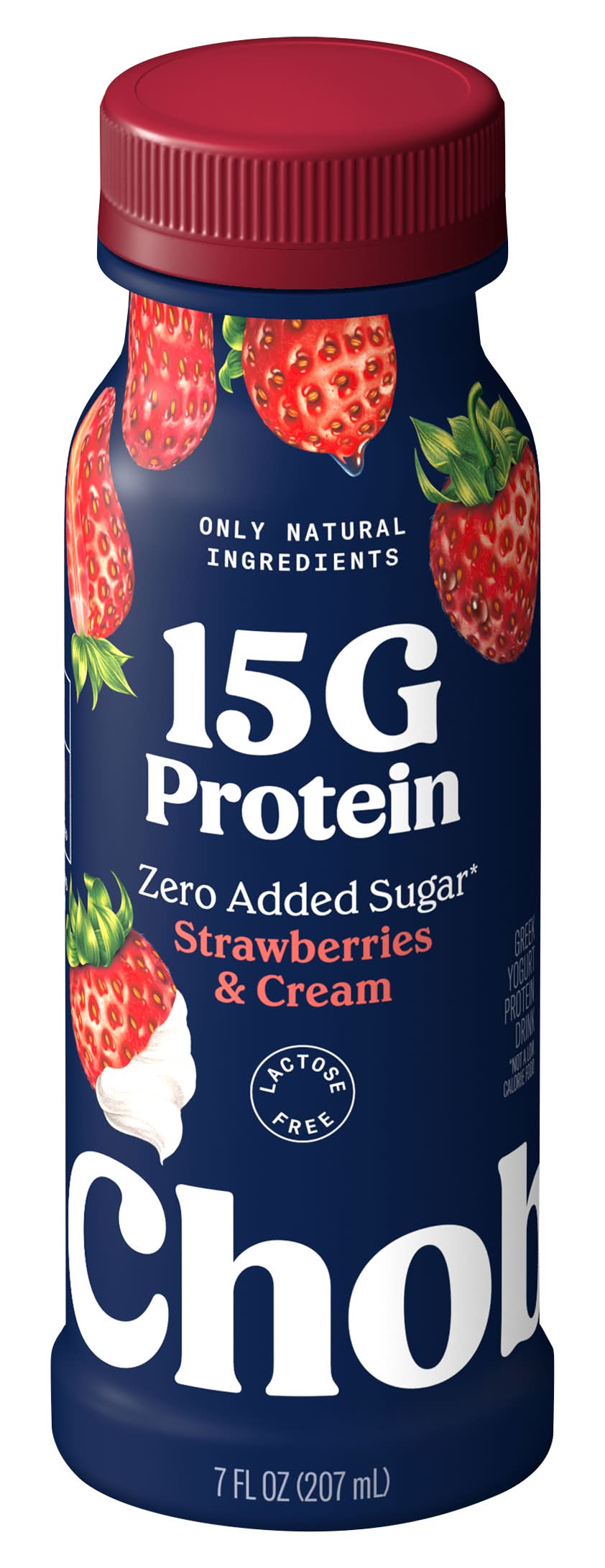 Chobani Zero Added Sugar Protein Drink, Strawberries & Cream Zero Sugar (7 fl oz)