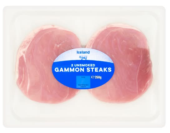 Iceland Unsmoked Gammon Steaks (2 pack)