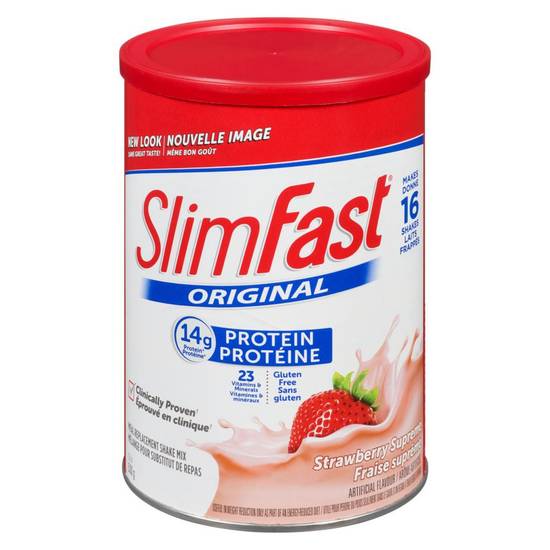 Slimfast mélange pour substitut de repas à saveur de fraise suprême (530 g) - powder, strawberry supreme (530 g)