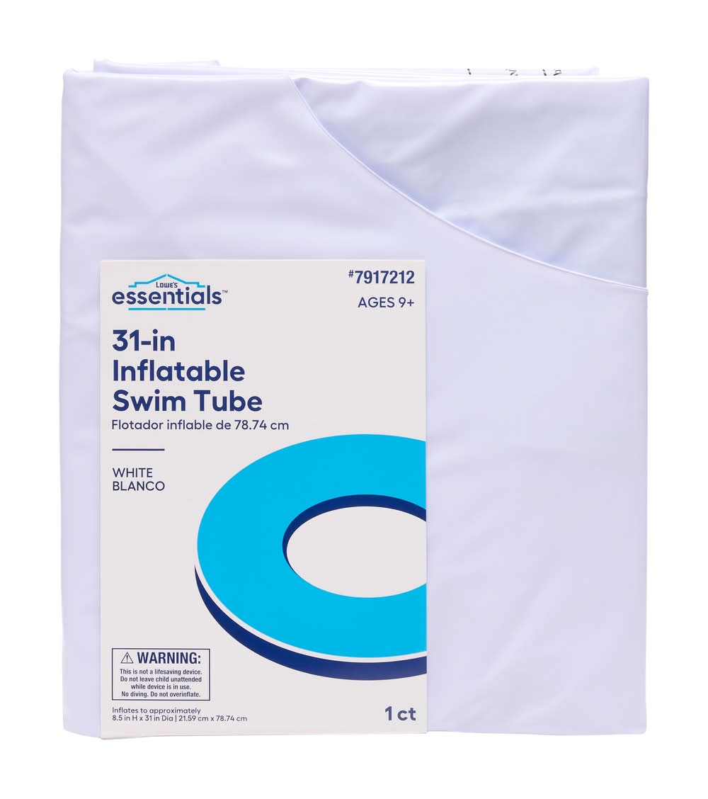 Lowe's Essentials 31-in Inflatable White Swim Tube