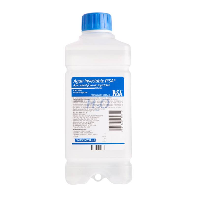 Pisa agua estéril para uso inyectable (botella 1 l)