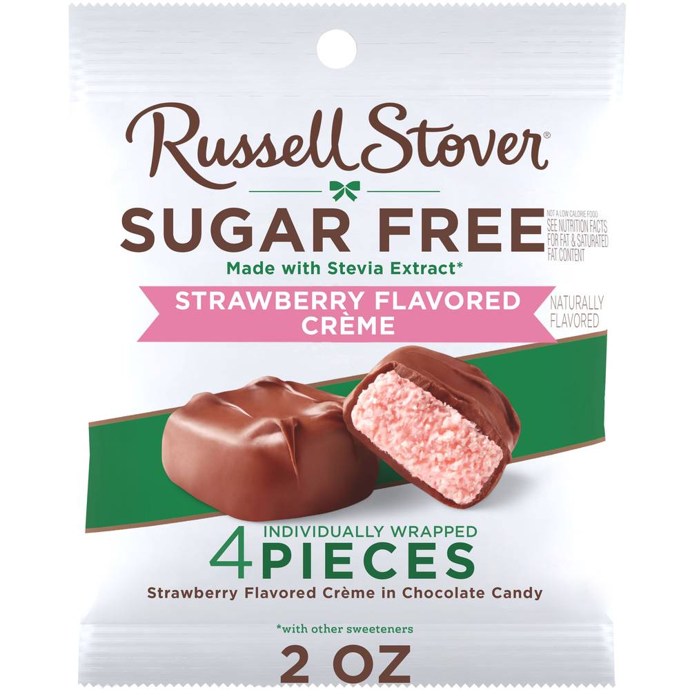 Russell Stover Sugar Free Chocolate Candy, Strawberry Crème (2 oz, 4 ct)